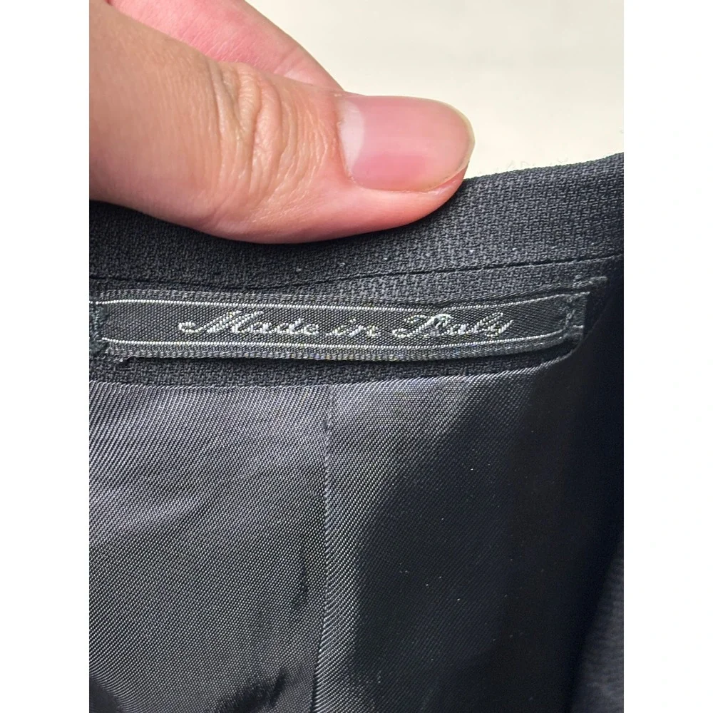 Ermenegildo Zegna Men's Super 100s‎ Fine Worsted Wool Blazer Made Italy Black 42